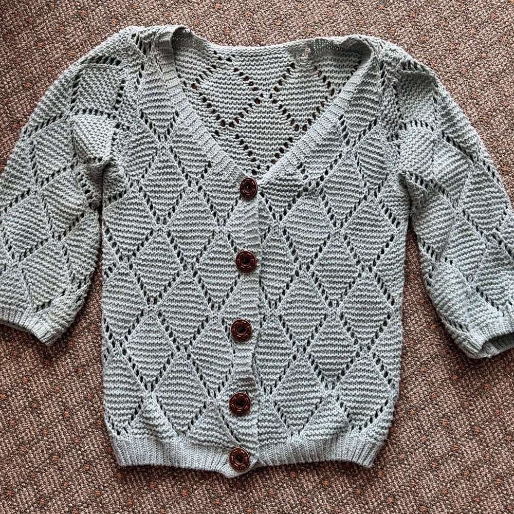 Mint Green Knit Cardigan